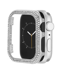 Anne Klein Premium Crystal Bumper, Compatible with Apple Watch, Seamless Fit, Easy Installation, Bumper for Apple Watch (40mm, Silver), Silver-Tone, 40mm, Elegant
