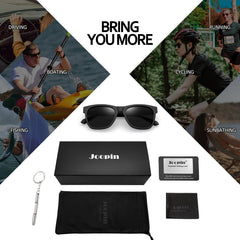 Joopin Square Polarized Sunglasses for Men Women, Classic Retro Sun Glasses UV400 Protection Driving Fishing