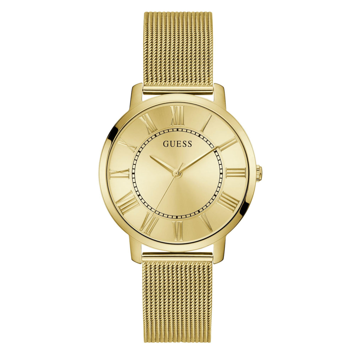 Guess Tucker Analog Watch for Men, 40 mm Case Width, Gold Tone/Champagne