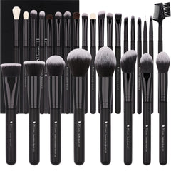 DUCARE Professional Synthetic Goat Pony Hair Foundation Blending Face Eye Makeup Brushes Kit -27 Pieces