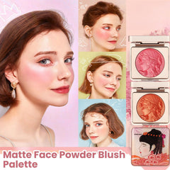 NALACAL 2-Piece Embossed Smooth Powder Blush Palette – Vibrant Orange and Pink Blushers for Flawless Cheeks, Featuring Matte Finish and Rich Pigmentation for Stunning Makeup Looks