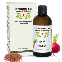 Drsous Ca Radish Oil 100ml | Cold Pressed Concentrated Therapeutic Grade Carrier Oil for Hydrates & Soothes Skin | Supports Healthy Scalp | Made in Palestine