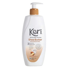 Keri Whole Body Therapy Original Shea Butter Lotion, Continuous Moisturization, 3 Essential Moisturizers (Vitamin E, Aloe and Sunflower Seed Oil) 15 oz