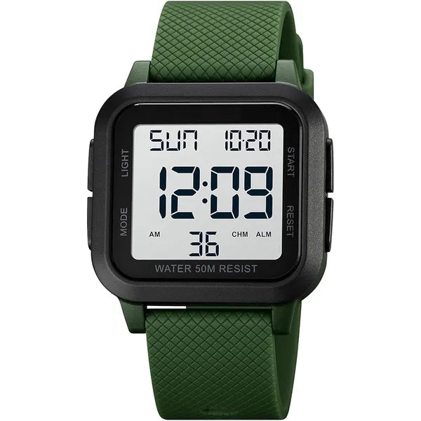 KASTWAVE Watches for Men Multifunctional Thin Sports Electronic Watch,LED Digital Waterproof Alarm Watches Outdoor Fashion Casual Watch