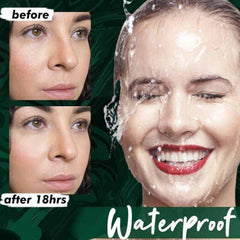 POKLO Mushroom Head Air Cushion CC Cream, Concealer Foundation Stick Moisturizing,Concealer Lasting Brightening Liquid Foundation for All Skin (B# Lvory white)