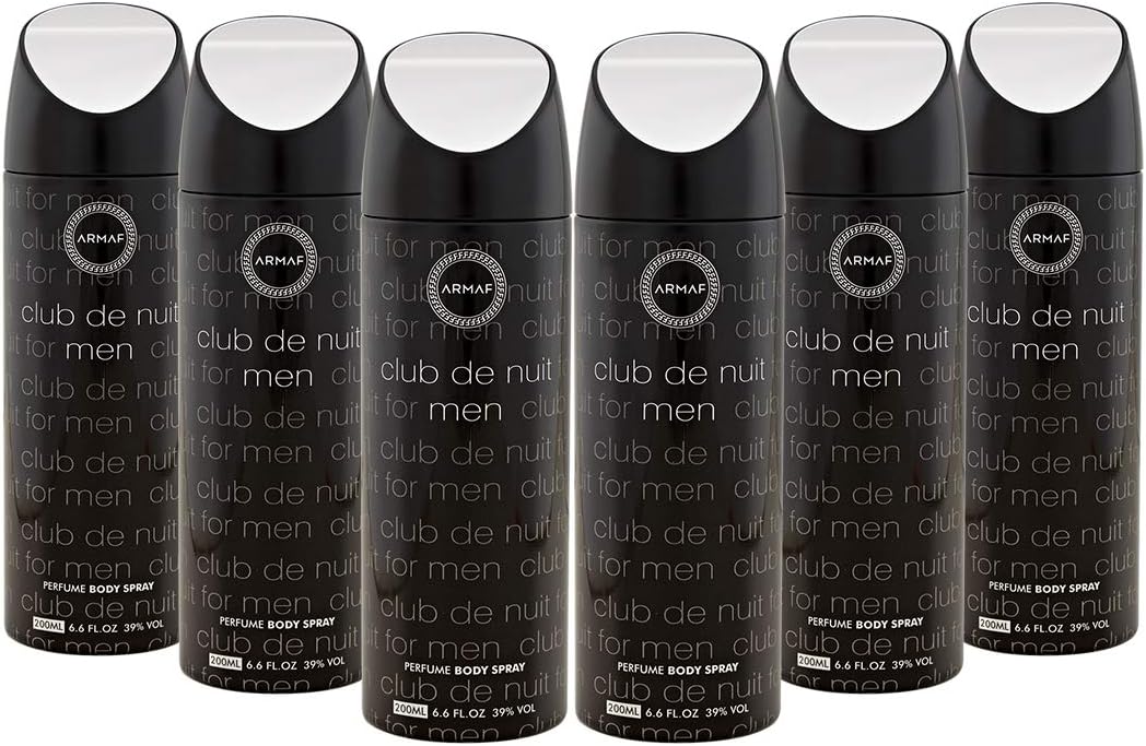 Club De Nuit Men, Perfume Body Spray, Deodorant For Him, 200ml (PACK OF 6) By ARMAF, From The House of Sterling