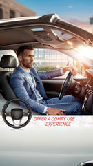 Sweet seven Carbon Fiber Steering Wheel Cover - Non-Slip Universal Fit for Men and Women - Enhance Safety and Style - Black Car Wheel Protector Accessory