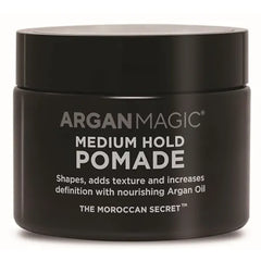 Argan Magic Medium Hold Pomade with Argan Oil Shapes, Adds Texture, Increases Definition, Paraben Free 8 Oz
