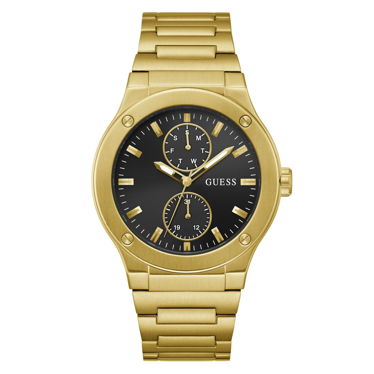 GUESS BR GLD CS/SUN BLK MF DL/BR GLD BRCT