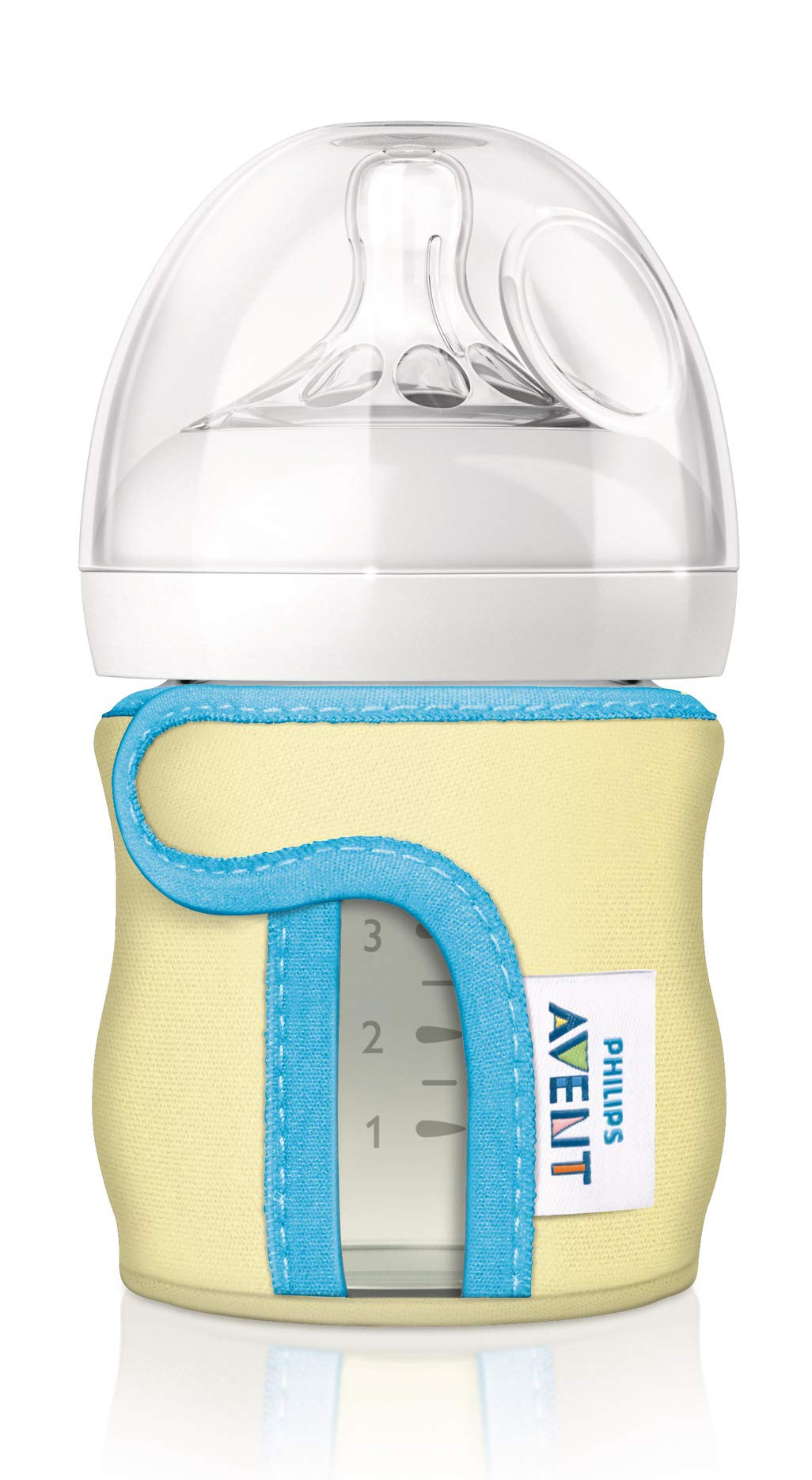 AVENT Philips Glass Baby Bottle Sleeve for 4oz Bottle, Pack of 1, SCF675/01, (Colors May Vary)