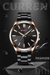 CURREN Anself 8322 Man Watch Man Sport Watch Man Waterproof Outdoor Wristwatch Man Watch Man Quartz Watch Business Watch Male Watch for Men - Black
