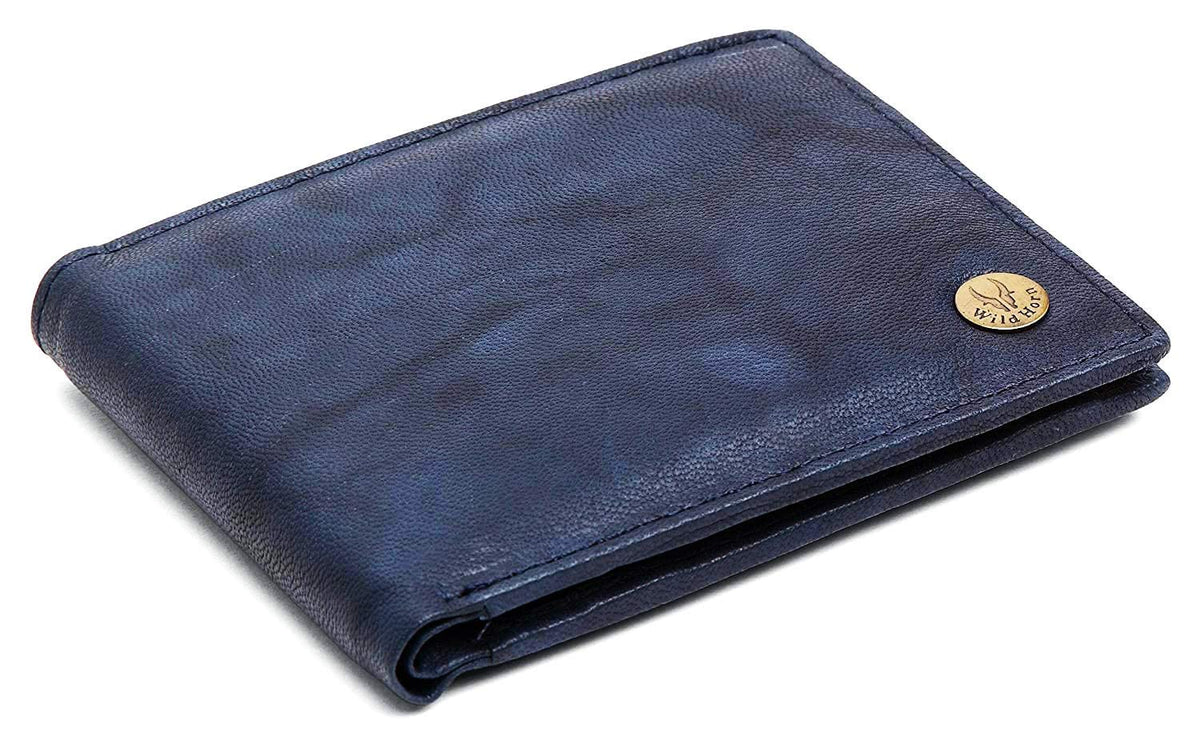 WildHorn Brown Men's Wallet - Blue Antique