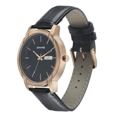 Sonata Beyond Gold Analog Black Dial Men's Watch-NN77031WL05/NP77031WL05