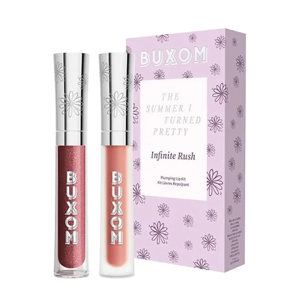 Buxom & The Summer I Turned Pretty Lip Gloss Kit, Limited Edition Plumping and Moisturizing Formula for Fuller Looking Lips and High Shine Finish, Includes Two Full Size Lip Glosses