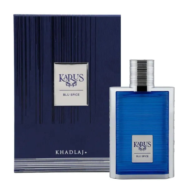 KHADLAJ PERFUMES Karus Blu Spice Eau de Parfum Spray for Unisex, 3.4 Ounce