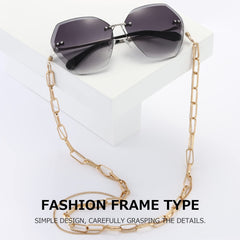 AEVOGUE Sunglasses For Women Oversized Rimless Diamond Cutting Lens Sun Glasses AE0534