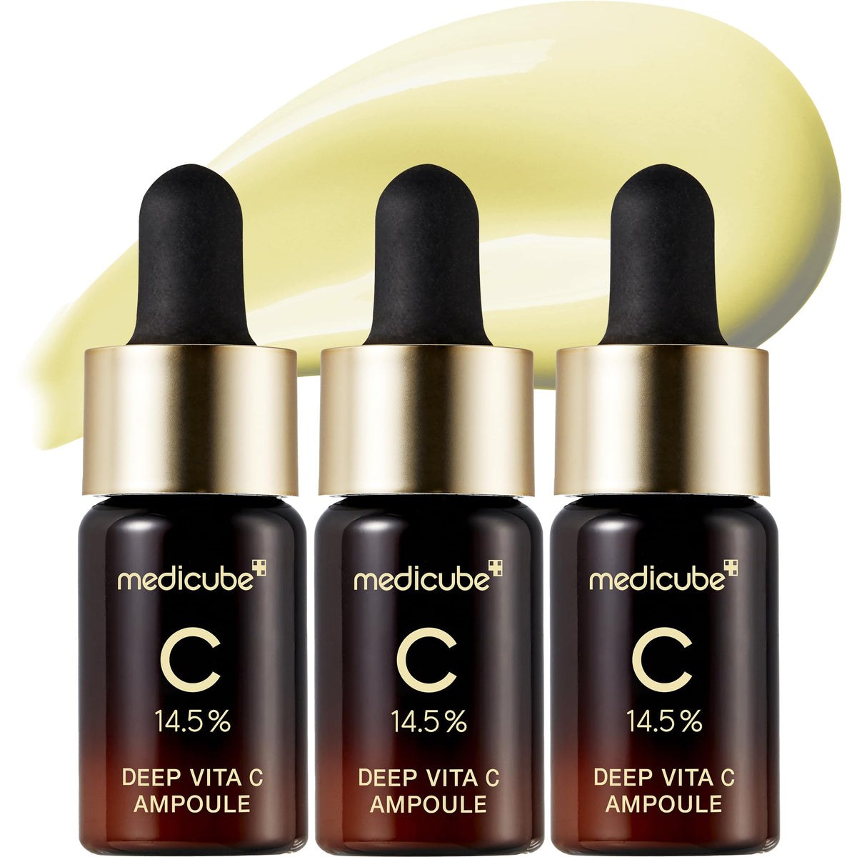medicube Deep Vita C Serum 2.0 || 14.5% Pure Vitamin C reduce the appearance of hyperpigmentation, dark spots, and blemishes - 10g (Pack of 3)