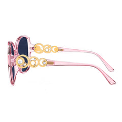 FEISEDY Women's Fashion Sunglasses, Oversized Square Frame with Pearl Sparkling, Polarized UV Protection B2821