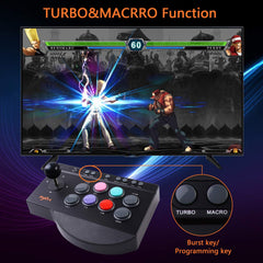Arcade Stick,Street Fighter Fight Stick,with Turbo & Macro Functions USB Arcade Controller,Suitable for PS3 PS4 Xbox ONE Switch PC Arcade Fight Stick PXN
