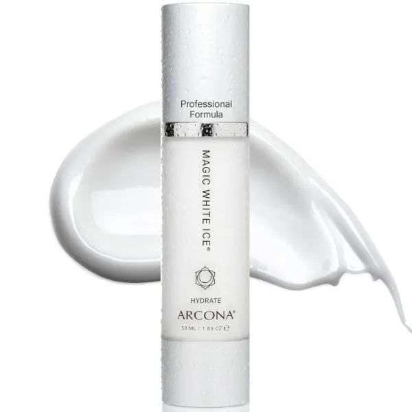 ARCONA Magic White Ice - Daily Hyaluronic Acid Moisturizer, 1.69 Fl Oz | Oil Free Moisturizer with White Cranberry, Organic Aloe, Tea Tree, Vitamin C & Glyercin