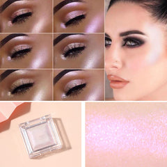 HWWGSH Highlighter Powder Palette, Shimmer Highlight Makeup, Face Illuminator Highlighter, Long Lasting Waterproof Bronzer Highlighter Powder