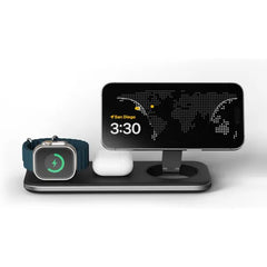 Satechi Qi2 Trio Wireless Charging Pad, 3 in 1 Wireless Charging Station, Qi2 15W Fast Charger for iPhone 17/16/15/14/13/12, 5W for AirPods and 5W for Apple Watch