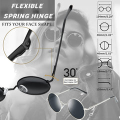 Joopin Round Polarized Sunglasses for Men Women, UV Protection Sun Glasses Small Circle Hippie Lennon Shades Sunglasses
