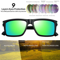Joopin Sunglasses for Men Women, Polarized Vintage Square Sun Glasses Lightweight TR90 Frame UV400 Protection