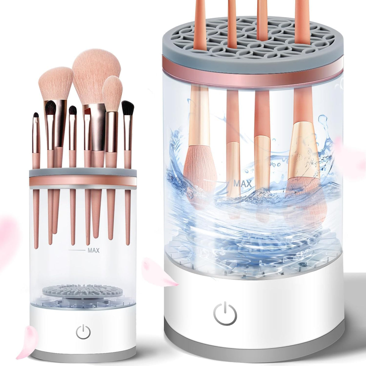 APLIKJA Electric Makeup Brush Cleaner,USB Automatic Cosmetic Brush Cleaner,Upgraded Electric Makeup Brush Cleaner for All Size Beauty Makeup Brushes,Auto-Rotating Brush Cleaner Deep Cleaning