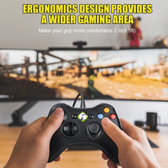 Diswoe Controller for Xbox 360, PC Controller USB Wired Joystick Gamepad, Improved Ergonomic Design Controller for Xbox 360 Slim PC with Windows Vista/7/8/8.1/10