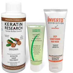 KERATIN RESEARCH Brazilian Keratin Hair Treatment Straightening Professional Results Complex Blowout with Argan Oil Improved Formula and Fragrance Queratina Keratina Brasilera Tratamiento