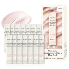 SU:M Micro Active Pink Vitamin Bubbletox Mask Pack Korean Skincare Deep pore cleansing, hydration with Fermented Pink Vitamin 12, Hibiscus, Kaolin & Bentonite 0.13 fl oz