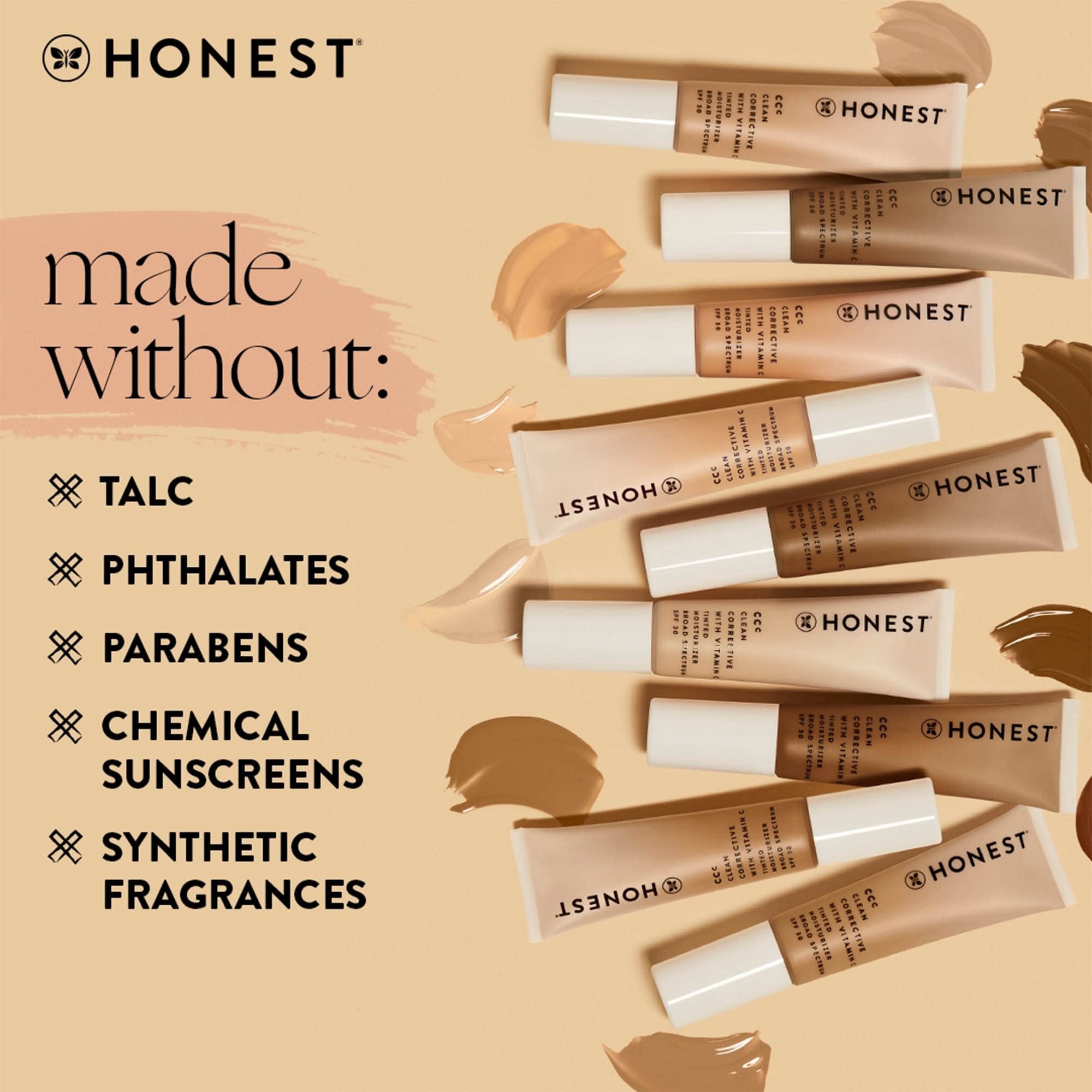 Honest Beauty CCC Clean Corrective with Vitamin C Tinted Moisturizer | Mineral SPF 30 | Vegan + Cruelty Free | Tundra Light, 1 fl oz