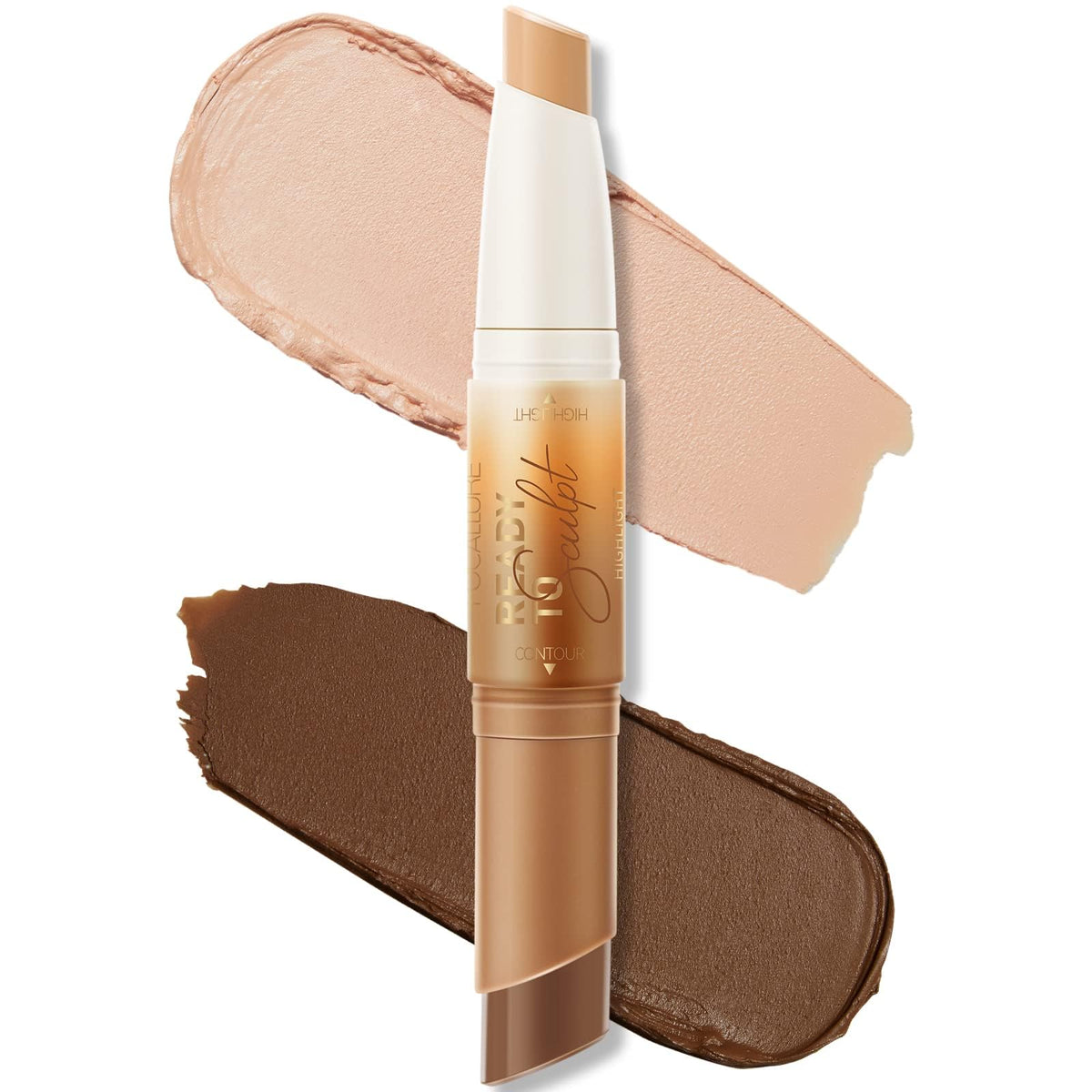 MAKINGTEC 2 in 1 Cream Bronzer and Highlighter Stick,Non-greasy & Non-drying Contour Pencil,Easy to Create a Natural Matte Finishing,Long Lasting & Waterproof Face Brighten Make up Pen,TAN