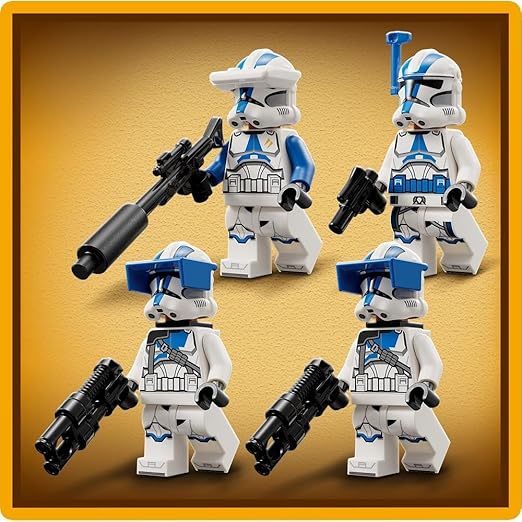 LEGO 75345 Star Wars 501st Clone Troopers Battle Pack Set, Buildable Toy with AV-7 Anti Vehicle Cannon and Spring Loaded Shooter plus 4 Characters