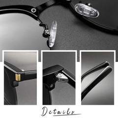 Joopin Polarized Semi Rimless Sunglasses Men Women, Classic Half Frame Sun Glasses UV Protection