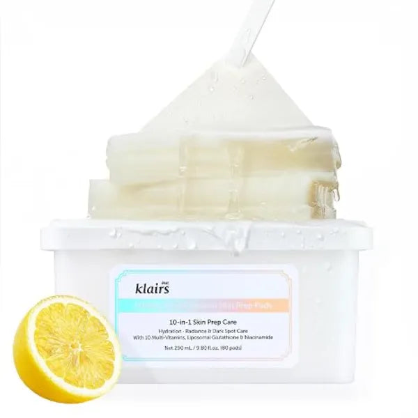 DearKlairs Vitamin C Toner Pads Korean Brightening Exfoliating, 80 Count