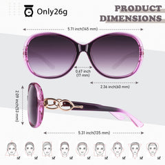 Polarized Sunglasses for Women Oversized Sun Glasses Fashion Shades SUNIER S85