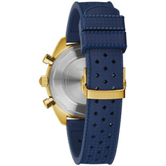 Bulova Men's Archive Series Surfboard Chronograph Strap - Blue Strap/ Gold Tone