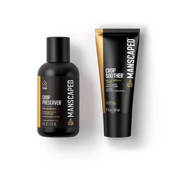 MANSCAPED The Crop Preserver & Crop Soother, Men's Anti-Chafing Ball Deodorant with Cooling Aloe Vera & Groin Grooming Aftershave Lotion Infused with Colloidal Oats & Shea Butter