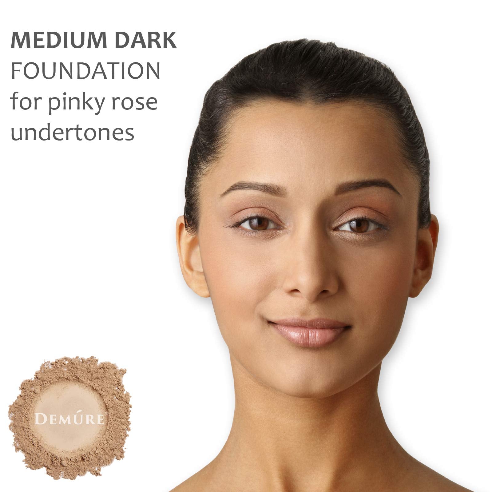 Mineral Make Up, Medium Dark Mineral Foundation Makeup, Concealer Makeup, Natural Makeup Made with Pure Crushed Minerals, Loose Face Powder. Demure Mineral Makeup