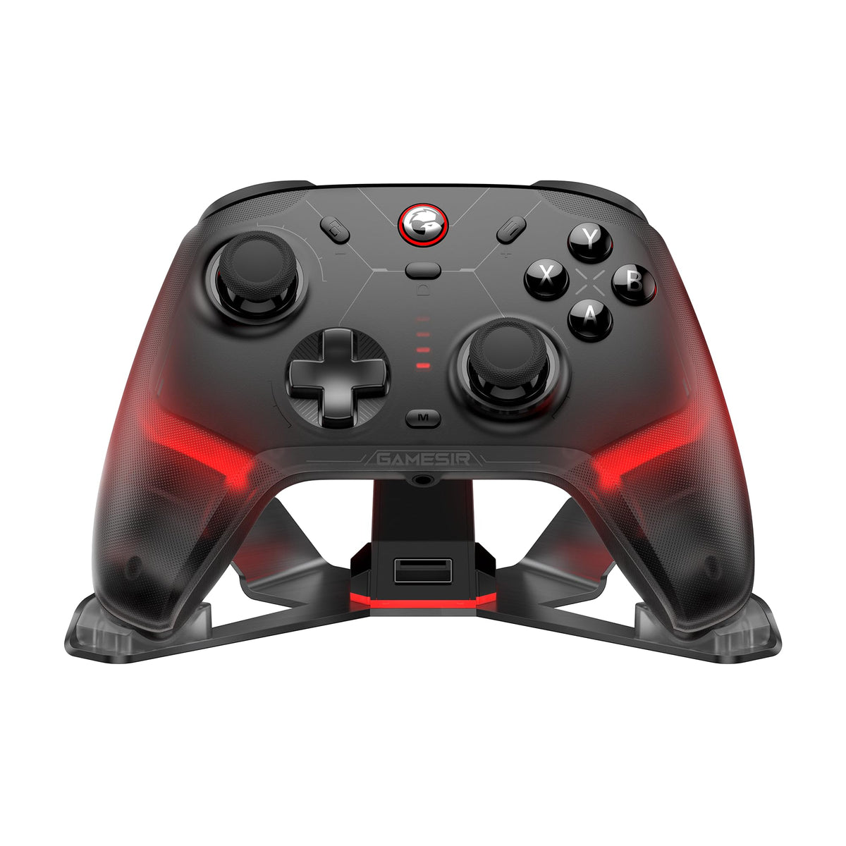 GameSir Cyclone 2 PC Controller Mag-Res TMR Sticks 1000Hz Report Rate Hall & Micro 2-in-1 Triggers RGB Lighting with Charging Dock for PC/Switch/iOS/Android (Black)