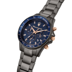 Maserati Men's Sfida Collection Stainless Steel Grey PVD Watch with Stainless Steel Bracelet - R8873640001, gray, Bracelet