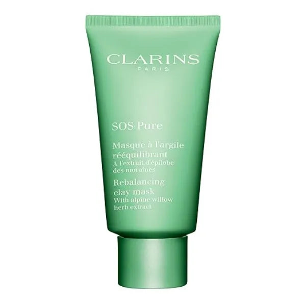 Clarins SOS Pure Rebalancing Clay Mask Matte, Clean and More Beautiful Skin 10 Minutes After Application Purifies, Minimizes Shine and Visibly Tightens Pores Oily To Combination Skin Types