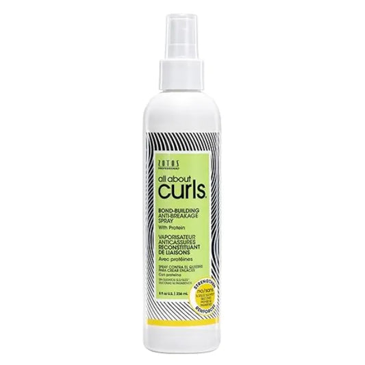 ALL ABOUT CURLS Bond-Building Anti-Breakage Spray, Strengthens & Protects, Vegan & Cruelty Free, Sulfate Free, 8 Fl Oz