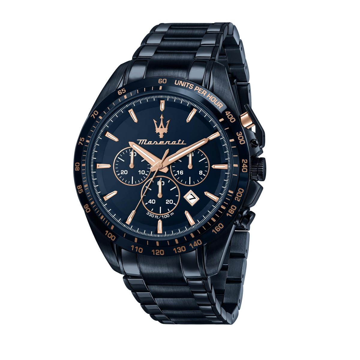 Maserati Men's Watch, Chronograph, Analog, Blue Edition Collection - R8873612054, Blue, 45.00, Modern