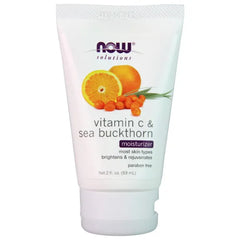 NOW Foods Solutions, Vitamin C and Sea Buckthorn Moisturizer, Brightening and Rejuvenating, 2-Ounce