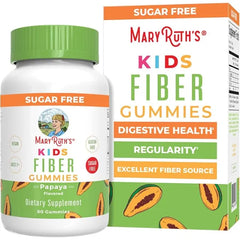MARYRUTH'S Fiber Gummies for Kids, Sugar Free, 60 Count, 2 Month Supply | 2 Month Supply, Sugar Free, Soluble Fiber Supplement, Gut Health & Digestion Support, 3g Fiber per Gummy, Vegan, 60 Count