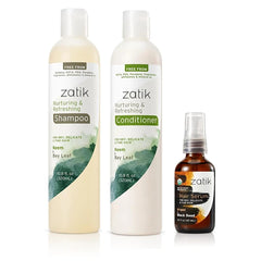 Zatik Naturals - Hair Fall Combo Set (Nurturing Shampoo + Conditioner + Hair Serum)
