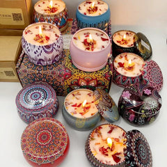 Unzip a WONDER ONE Scented candles Gift set for Women | Aromatherapy Soy Wax Portable Travel Tin Candles with Stress Relief | Pack of 4| Perfect for Birthday, Weddings and Yoga ,
